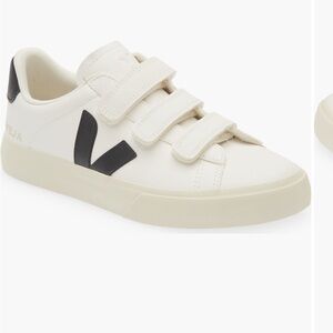 Veja Women’s White and Black Velcro Sneakers